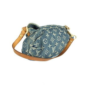 Louis Vuitton Monogram Shoulder Bag Denim Pleaty Semi